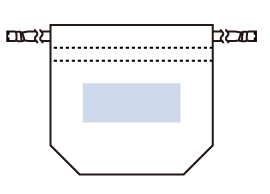 サテンフリルポーチ巾着エコバッグのシルク印刷可能範囲