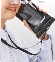 モバイルウォータープルーフポーチバッグ 6.7インチ ver.2 2色でお安いオリジナルエコバッグを作成　水、怖くない。冒険も、日常も、もっと自由に