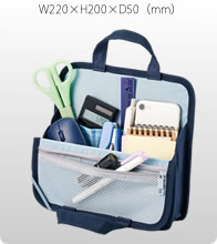 文具まとめて持ち運びバッグ 3色でお安いオリジナルエコバッグを作成