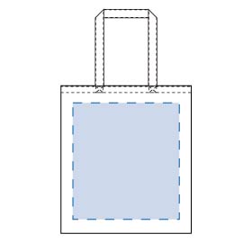 ライトキャンバスバッグ（ＬＬ）印刷サイズW260×H300(ｍｍ)
