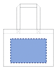 ボックスコンビトートバッグのシルク印刷可能範囲