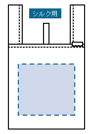 ランチトートバッグ 5色（折りたたみ）のシルク印刷可能範囲