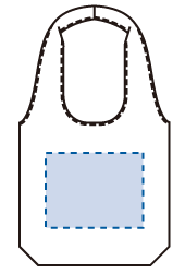 厚手コットンショルダーハンドルトートバッグ（Ｌ）のシルク印刷可能範囲