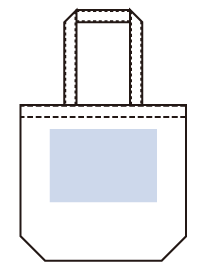 厚手コットンベーシックトートバッグ（SM）のシルク印刷可能範囲
