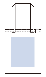OBP　A4ショルダーエコバッグ（再生PET）のシルク印刷可能範囲
