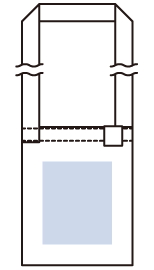 OBPサコッシュバッグ（再生PET）のシルク印刷可能範囲