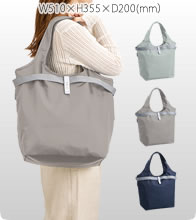 セルフレジで使いやすいコンパクトクーラーマルシェバッグ 3色でお安いオリジナルエコバッグを作成