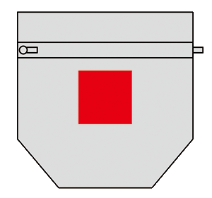 サテンキューブ巾着エコバッグのシルク印刷可能範囲
