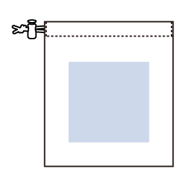 ファインライトポリ巾着エコバッグ（S）のシルク印刷可能範囲