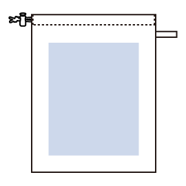 ファインライトポリ巾着エコバッグ（M）のシルク印刷可能範囲
