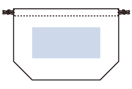 ファインライトポリマルチ巾着エコバッグのシルク印刷可能範囲